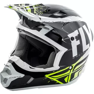 Fly Racing Kinetic Burnich Motocross Helm - neon rosa/weiss/violett