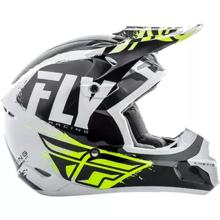 Fly Racing Kinetic Burnich Motocross Helm - schwarz/red/orange