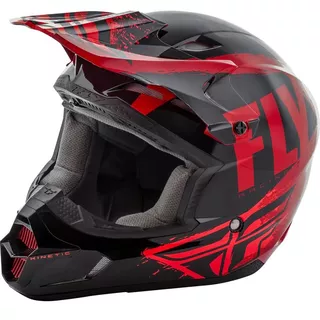 Fly Racing Kinetic Burnich Motocross Helm - orange-weiß