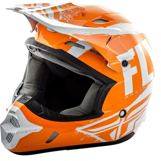 Motocross Helmet Fly Racing Kinetic Burnich - Orange-White