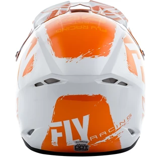 Fly Racing Kinetic Burnich Motocross Helm - orange-weiß