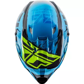 Fly Racing Kinetic Burnich Motocross Helm - neon rosa/weiss/violett