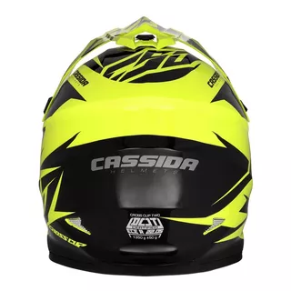 Motocross Helmet Cassida Cross Cup Two - Fluo Orange/White/Black/Grey, XS (53-54)