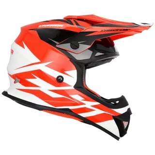 Motocross Helmet Cassida Cross Cup Two - Fluo Orange/White/Black/Grey, XS (53-54)