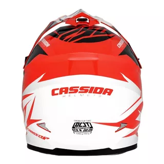 Motocross Helmet Cassida Cross Cup Two - Fluo Orange/White/Black/Grey, M (57-58)