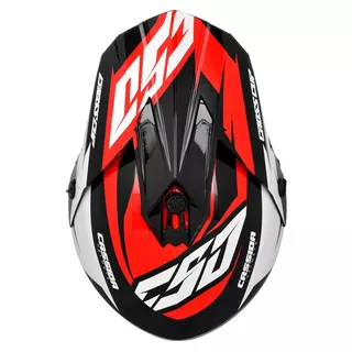 Motocross Helmet Cassida Cross Cup Two - Red/White/Black