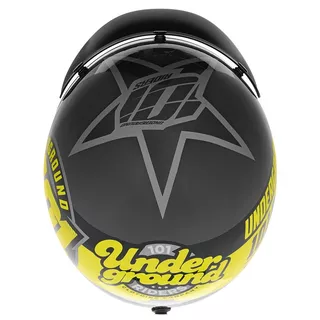 Motorcycle Helmet Cassida Oxygen 101 Riders - Fluo Yellow/Black/Metalic Silver