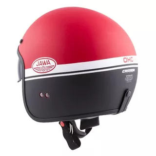 Cassida Oxygen Jawa OHC Motorradhelm - rot matt/schwarz/weiß