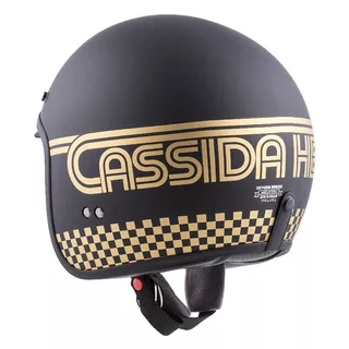 Motorcycle Helmet Cassida Oxygen Rondo - Black Matte/Gold