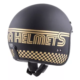 Motorcycle Helmet Cassida Oxygen Rondo - Black Matte/Gold, XL (61-62)