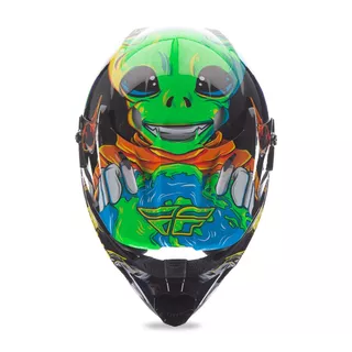 Fly Racing Kinetic Youth Invasion Kinder Motocross Helm - weiß-rosa