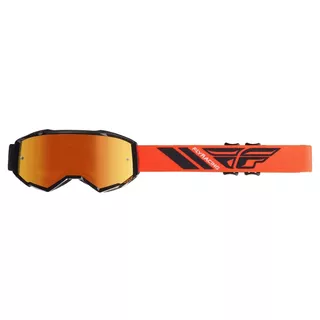 Motocross Goggles Fly Racing Zone 2019 - Black/Orange, Orange Chrome Plexi - Black/Orange, Orange Chrome Plexi