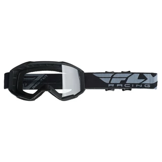 Motocross Goggles Fly Racing Focus 2019 - White, Clear Plexi without Pins - Black, Clear Plexi without Pins