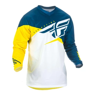 Motocross Jersey Fly Racing F-16 2019 - Black/White/Grey - Yellow/White/Blue
