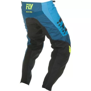 Motocross Pants Fly Racing F-16 2019 - Yellow/White/Blue