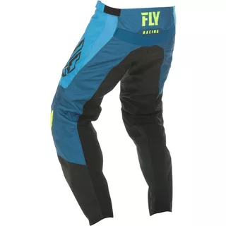 Motocross Pants Fly Racing F-16 2019 - Yellow/White/Blue