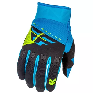 Motocross Gloves Fly Racing F-16 2018 - Black/hi-viz - Blue-Black