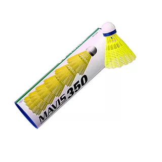 Yonex Mavis 350 Plastikbälle - weißer Federball - blauer Streifen