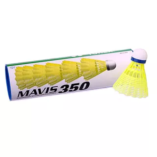 Yonex Mavis 350 Plastikbälle - weißer Federball - blauer Streifen