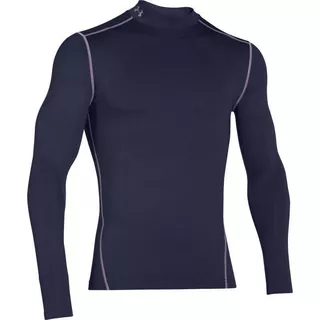 Men’s Compression T-Shirt Under Amour ColdGear Mock - Black - Midnight Navy