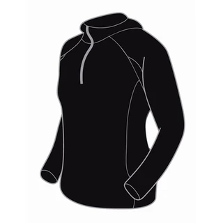 Damensweatshirt Trimm FABRI Fleece - schwarz - schwarz
