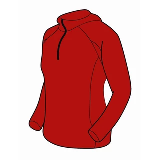 Lady's sweatshirt Trimm FABRI fleece - Black - Red