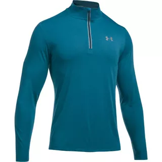 Men’s Sweatshirt Under Armour Threadborne Streaker 1/4 Zip - Bayou Blue/True Ink/Reflective