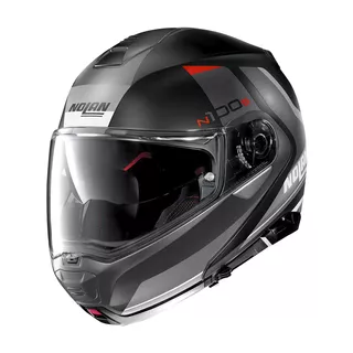 Moto prilba Nolan N100-5 Hilltop N-Com P/J - Flat Black