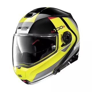 Moto prilba Nolan N100-5 Hilltop N-Com P/J - Glossy Black