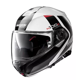 Motorcycle Helmet Nolan N100-5 Hilltop N-Com P/J - Metal White