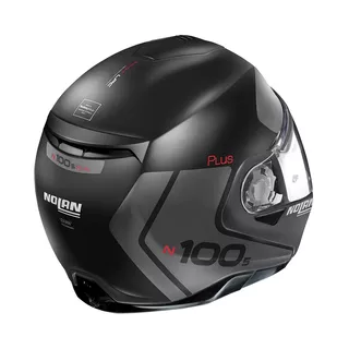 Moto prilba Nolan N100-5 Plus Distinctive N-Com P/J - Glossy Black-Fluo