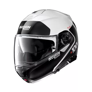 Moto helma Nolan N100-5 Plus Distinctive N-Com P/J - Metal White