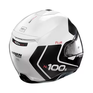 Moto prilba Nolan N100-5 Plus Distinctive N-Com P/J - Glossy Black-Fluo
