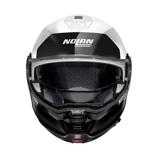 Motorcycle Helmet Nolan N100-5 Plus Distinctive N-Com P/J - Metal White