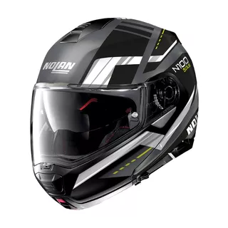 Motorcycle Helmet Nolan N100-5 Plus Illuvium N-Com P/J - Flat Lava Grey - Flat Lava Grey