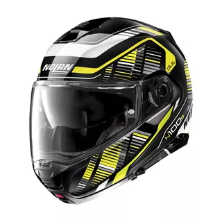 Moto prilba Nolan N100-5 Plus Starboard N-Com P/J - Glossy Black-Yellow