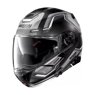 Motorcycle Helmet Nolan N100-5 Upwind N-Com P/J - Flat Black-Yellow - Flat Black