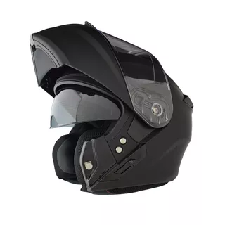 Moto prilba Yohe 938 Double Visor - matne čierna