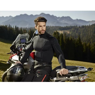 Men’s Thermal Motorcycle T-Shirt Brubeck Cooler LS11800 - Black