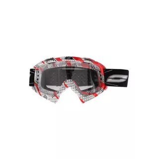 Motocross Goggles Ozone Mud - Red-Grey - Red-Grey