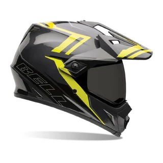 Motocross Helmet BELL MX-9 Adventure - Barricade White - Barricade Hi-Vis