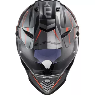 Motorcycle Helmet LS2 MX436 Pioneer Evo - Knight Titanium Orange