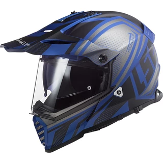 Motorcycle Helmet LS2 MX436 Pioneer Evo - XXL (63-64) - Master Matt Black Blue
