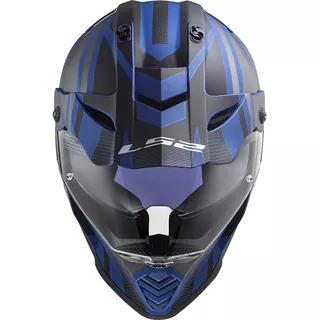 Motorcycle Helmet LS2 MX436 Pioneer Evo - Cobra Matt Black Blue