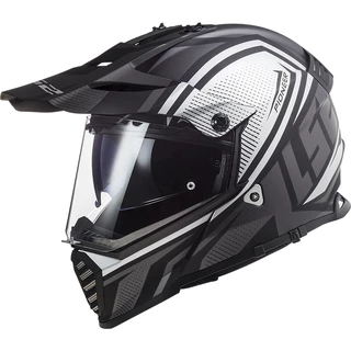Motorcycle Helmet LS2 MX436 Pioneer Evo - Evolve Red White - Master Matt Titanium