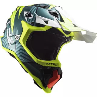 Motocross Helmet LS2 MX700 Subverter Astro - Cobalt H-V Yellow