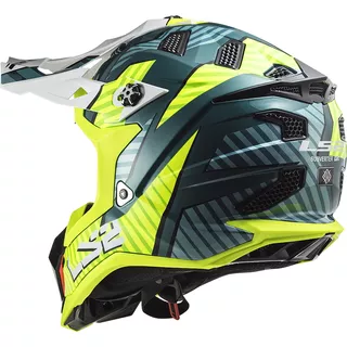 LS2 MX700 Subverter Astro Motocross-Helm - Kobalt H-V Gelb