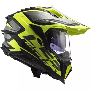 Endurohelm LS2 MX701 Explorer Alter - Mattschwarzes Weiß