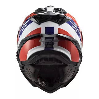 Enduro-Helm LS2 MX701 Explorer Atlantis - Glossy Red White Blue