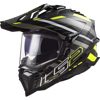 Enduro Clothing LS2 MX701 Explorer C Edge Gloss Black H-V Yellow